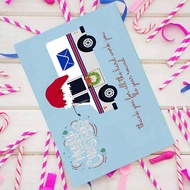 1pc Festive Christmas Mail Truck Greeting Card With Envelope, 4.33*6.29in, Universal Appreciation Fo