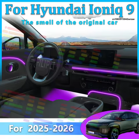 For Hyundai Ioniq 9 ME 2026Y Car LED Ambient Lamps Colorful Atmosphere Lights Auto Interior Neon Str