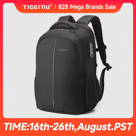 Tigernu Men's Backpacks Vacuum Compression Backpacks TSA Anti Theft Bags 15.6 17 Laptop Backpack Men