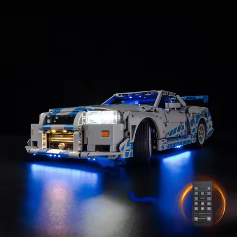 No Model LED Light Set Suitable for LEGO Technic 2 Fast 2 Furious Nissan Skyline GT-R R34 Car 42210 