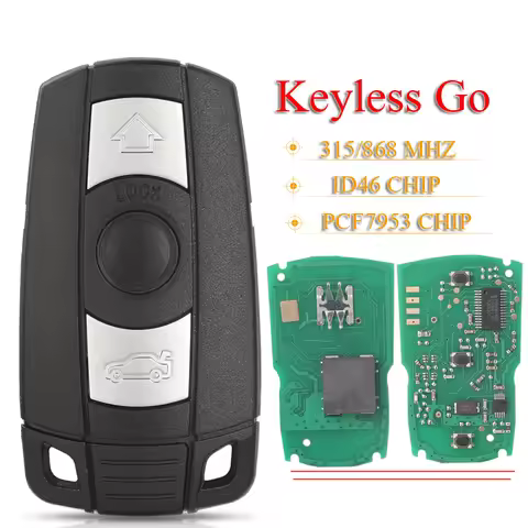 jingyuqin 315/868MHz Keyless-Go Remote Smart Key for BMW 3/5 Series CAS3 X5 X6 Z4 E70 Car ID46 Pcf79