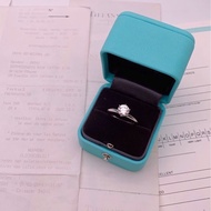 Tiffany蒂芙尼鑽戒 鉑金六爪 1.12克拉、E色、VS2 全套帶票 14年在法國巴黎