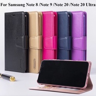 Samsung Galaxy Note 8 / Note 9 / Note 20 / Note 20 Ultra Leather Case hanman Wallet, Convenient Card Holder