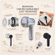 BOMANN USB Rechargeable Lint Remover (USB Type-C Charging · 8500RPM · 6 Blades)