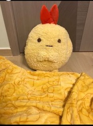 角落小伙伴 角落生物 炸蝦尾抱枕 連被 毛巾被