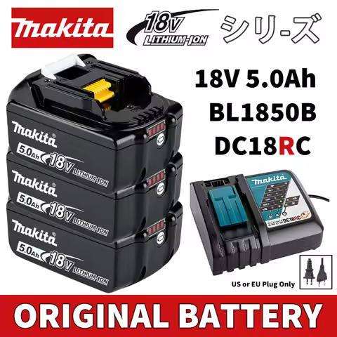🔥Genuine Makita 18V 5Ah 6Ah 9Ah Battery Rechargeable Li-Ion for Power Tools Battery BL1850B BL1860B 