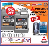 AMSoil Heavy-Duty TURBO TRUCK 5w-40 8 Quarts Diesel Engine For Mitsubishi Montero Strada Gen 3 engin