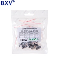 100PCS TO-92 Transistor Assortment Kit - 10 Values (NPN & PNP BJT Mix: BC337, 2N2222, S8050) for Ard