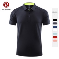 Lululemon Summer Ice Silk Quick Drying Polo Shirt, Fashionable Men's and Women's Business Short Slee