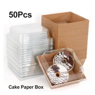 AS 50PCS Kotak Kek/Food Box/Dessert Box/Mini Cake Box/Packaging Cake Box 蛋糕盒