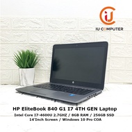 HP ELITEBOOK 840 G1 INTEL CORE I7-4600U 8GB RAM 256GB SSD USED LAPTOP REFURBISHED NOTEBOOK