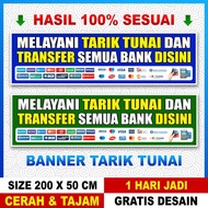 TERMURAH! BANNER AGEN BRILINK SPANDUK ATM BERSAMA TARIK TUNAI UKURAN JUMBO