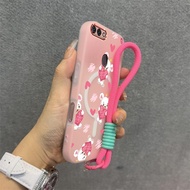 Case for OPPO A3S A12E A1K realme C1 C2 C2S phone casing Wireless magnetic charging pink heart shape