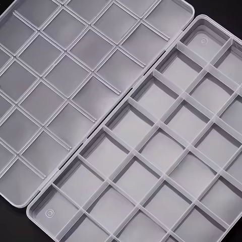 1Pc Multifunctional Clear Plastic Organizer Box with Grids Container Craft Storage for Beads Organiz