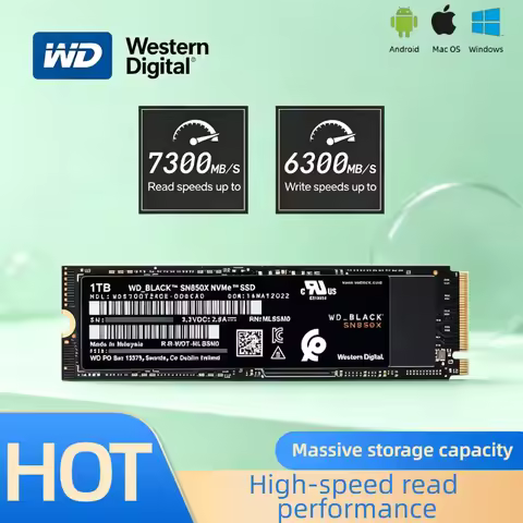 Western Digital SN850X 1TB WD_BLACK M.2 2280 NVMe PCIe Gen 4.0x4 SSD Solid State Drive for Gaming Co