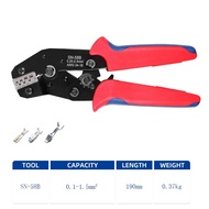 SN58B Crimping Tool 0.25/0.5/1.0/1.5mm Crimping Pliers Terminal Insulation Male Bus Connector Electr