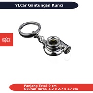 GANTUNGAN YLCar Turbo Car Engine Keychain YL2 SilverKeychain