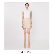 [asava ss23] Asava Signature Ruffle Shorts กางเกงผู้หญิง ขาสั้น แต่งระบายหน้า กระเป๋าข้าง