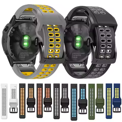 22 26mm Smart Watch Band For Garmin Fenix 7 7X Silicone Straps Quick Release Watchband Fenix 6X 5X 6