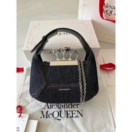 Alexander McQueen Alexander McQueen Alexander McQueen Skull Ring Denim Jewelled Hobo Chain Portable 