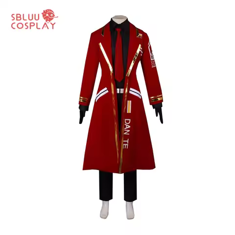 SBluuCosplay Dante Cosplay Costume Limbus Company Cosplay Red Long Coat Dan Te Uniform Suit Men Wome