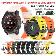 20mm 22mm26mm Silicone QuickFit for Garmin Fenix 7X Pro 7 7S Sapphire Solar smartwatch strap fenix 6
