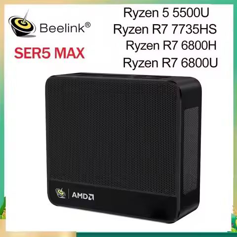 Desktop Gaming Computer Beelink Mini PC SER5 MAX AMD Ryzen R7 6800H 6800U 7735HS R5 5500U 16GB 32GB 
