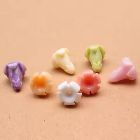Artificial Coral Morning Glory Flower Loose Beads Hawaii Ocean Style Jewelry Fashion Making DIY Brac