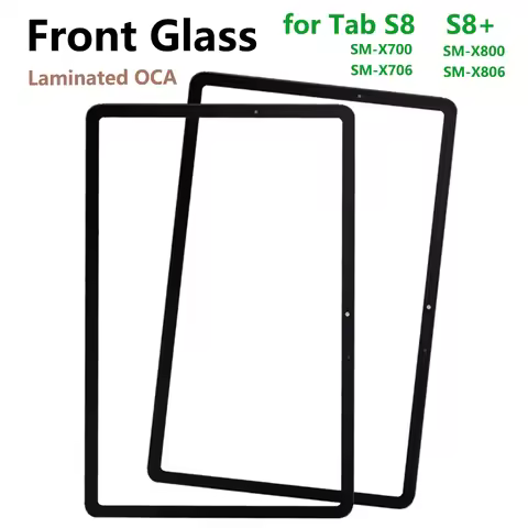 New LCD Touch Screen Front Outer Glass Lens For Samsung Galaxy Tab S8 S8+ plus X700 X706 X800 X806 D