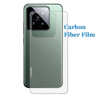 For Xiaomi 14 Pro Ultra 3D Transparent Carbon Fiber Rear Back Film Stiker Screen Protector (Not Tempered Glass)