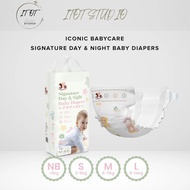 Iconic Babycare Signature Day & Night Baby Diaper Tape NB28/S50/M44/L38 (Pack)