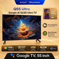 [ New Launch ] Airbot Quantum QLED Q-Series | 55/65 inch 4K Google TV AI QLED | Inbuilt Chromecast D