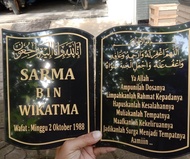 [ ONGKIR TERMURAH ] BATU NISAN GRANIT MODEL BUKU MINI 20x30 ~ BATU MAKAM ~ LEMPENGAN BATU NISAN