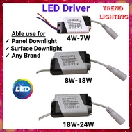 LED driver led transformer LED adaptor 4W 7W 12W 18W 24W