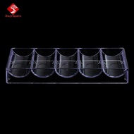 Sharprepublic 100 Chips Tray 5 Rows Professional Casino Game Accessory 20.5 x 7.8 x 2.8cm