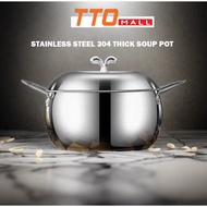 [TTO] 304  Stainless steel soup pot steamer household cooking stew pot