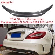 C218 PSM Style Carbon Fiber Spoiler For Mercedes CLS Class W218 CLS300 CLS350 CLS400 CLS500 Rear Tru