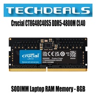 Crucial CT8G48C40S5 DDR5-4800M CL40 SODIMM Laptop RAM Memory - 8GB
