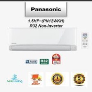 Panasonic [1.5HP] Standard Non-Inverter R32 Air Conditioner  CS-PN12WKH-1 (AirCond,Air Cond,冷气机)