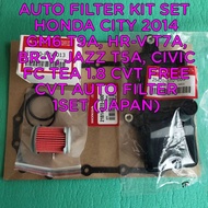 AUTO FILTER KIT SET HONDA CITY 2014 GM6 T9A, HR-V T7A, BR-V, JAZZ T5A, CIVIC FC TEA 1.8 CVT  FREE CV