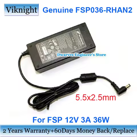 Genuine FSP036-RHAN2 Power Adapter 12V 3A 36W For FSP FSP036RHAN Laptop Power Supply Charger 5.5x2.5