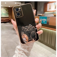 Oppo reno 7 5g case 3D Cat Shape Anti-Fall Soft Silicone TPU Phone Case with Stand
