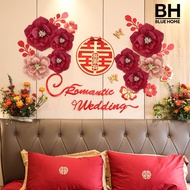 【BH】Crepe Paper Flowers DIY Handmade Paper Flower Wall Art Decoration for Home Party Wedding Birthday