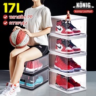 KONIG 🔥 1แถม 1 🔥กล่องใส่รองเท้า 4 shoe boxes พลาสติกใส กล่องรองเท้า กล่องใส่รองท้า Sneaker กล่องใส่ของ กล่องเก็บรองเท้า กล่องรองเท้าใส ชั้นวางรองเท้า