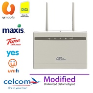 MODIFIED 4G UNLIMITED BYPASS HOTSPOT DATA MODEM ROUTER CP2002 CP2003 / CP108 CP101+ UNIFI GX30 GX68 