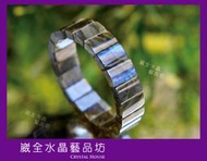 【崴全水晶】頂級 天然 拉長石 灰月光 手排【15.5 x 10mm】 強烈藍暈