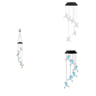 Hummingbird Outdoor Solar Lights Solar Wind Chime Lights Hanging Gifts for Mom and Grandma