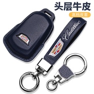 Hot Sale-Cadillac Key Case Genuine Leather Car Key Case Buckle High-End Protective Case Suitable for