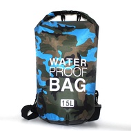 2L-30L กระเป๋าว่ายน้ำ Camo กระเป๋า PVC แซนด์วิชตาข่าย ถุงกันน้ำ ถุงกันน้ำ Beach Drift Storage Bag Oc