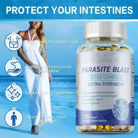 Parasite Blast Detox Complex - Eliminate Parasite, Promotes Intestinal, for Digestive Health, and Im